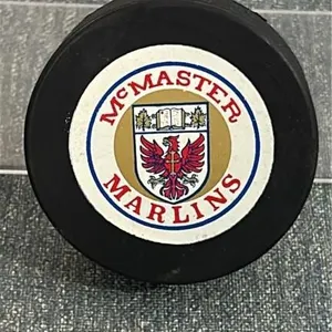 McMaster Marlins university game Hockey puck