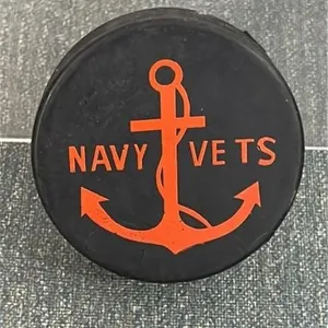 Navy Vets Hockey puck
