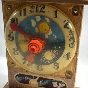 Vintage Fisher Price Music Box Tick Tock Clock