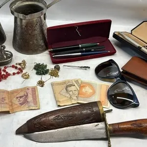 Vintage Collectible lot Chains earrings pens knife