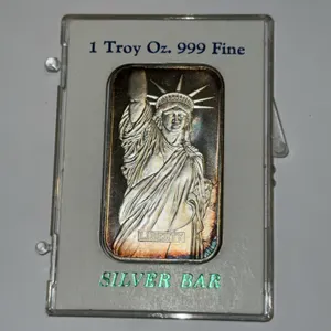 1 Troy Oz .999 Fine Silver Liberty Bar