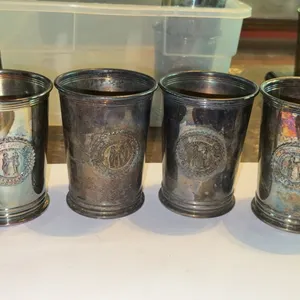Kentucky Colonel Commemorative Silverplate Cups – Set of 4
