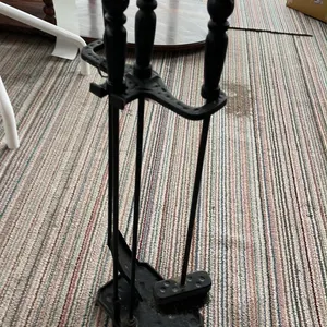 OFFSITE - 3 piece fireplace tools with stand.