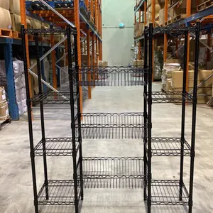 12 BLACK METAL 4 TIER COMBINATION RACKS