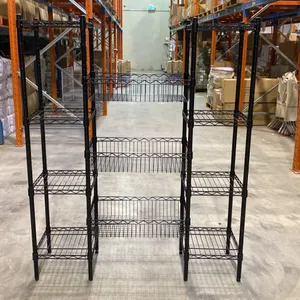 9 BLACK METAL 4 TIER COMBINATION RACKS