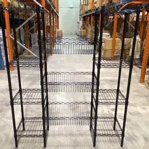 7 BLACK METAL 4 TIER COMBINATION RACKS