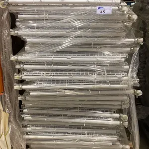 APPROX 11 WHITE MOBILE METAL ADJUSTABLE RETAIL PRODUCT DISPLAY BINS