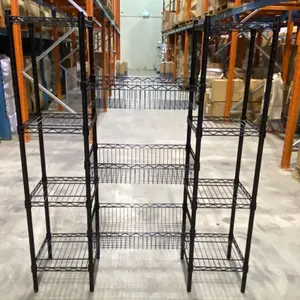 9 BLACK METAL 4 TIER COMBINATION RACKS
