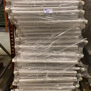APPROX 10 WHITE MOBILE METAL ADJUSTABLE RETAIL PRODUCT DISPLAY BINS