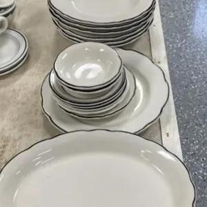 21 pcs Black Syracuse & Buffalo China