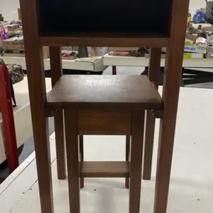 Unique Walnut Gossip Telephone Table