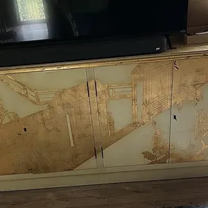 Gold Accent Entertainment Cabinet