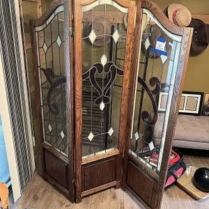 Stained Glass Standing Partition-very nice