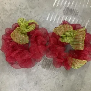 2 mesh Christmas wreaths