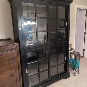 Black display cabinet 51x80x19 not lit