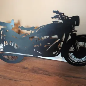 Metal motorcycle decor 29x14