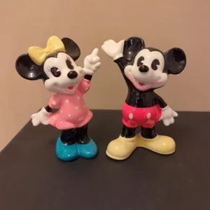 Porcelain Mickey and Minnie. Japan
