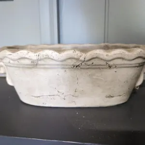 Pottery planter with rocks 12in wide