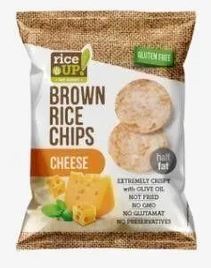 5x RiceUP! Whole Grain Rice Chips Cheese, 25g