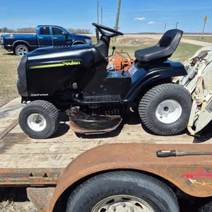 Poulan  tractor. Runs, but will need a battery, and maybe a salinoid.