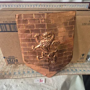 Vintage copper wall plaque approximately thirteen inches tall