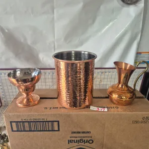 Hand hammered copper lot.