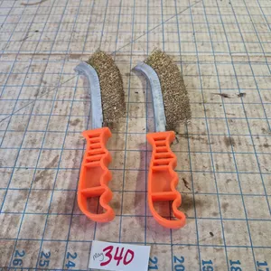 2 brass wire brushes.