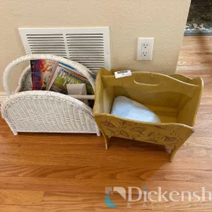 WOOD MAGAZINE HOLDERS, QTY (2)