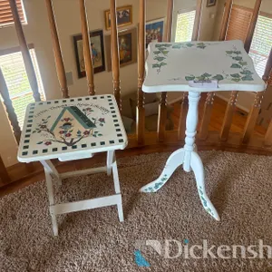 WHITE PAINTED SIDE TABLES, QTY (2)