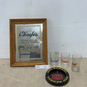 Rare! Sheas Red Fox AleAcid Etched Glass Plus Carlin's, Pelissiers Manitobas, Brewery Glasses
