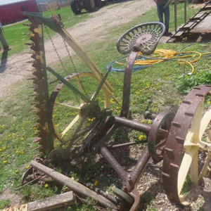 Deering Ideal Horse-Drawn Mower, with Cast Seat, Great Lawn Ornament