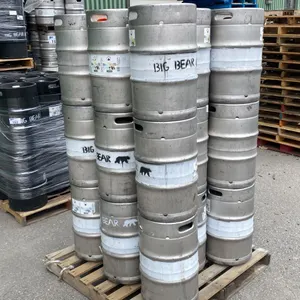 PALLET WITH 23 50 LITRE STAINLESS STEEL KEGS