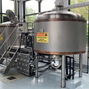 RIPLEY STAINLESS COMMERCIAL 2 VESSEL BREWHOUSE SYSTEM WITH ACCESS STAIRS, PLATFORM & CONTROL PANEL