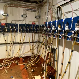MULTI PRODUCT COMMERCIAL BEVERAGE DISPENSING SYSTEM APPROX 40 INDIVIDUAL UNITS TOTAL