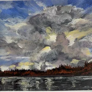 DON BRUNER "STORM PASSING" ACRYLIC PAINTING