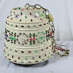 Vintage Lawnware Beaded Hanging Patio Light