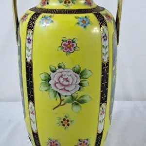 Gorgeous Handpainted Miyako Nippon Vase - 15"H,