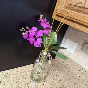 Artificial orchid floral centerpiece