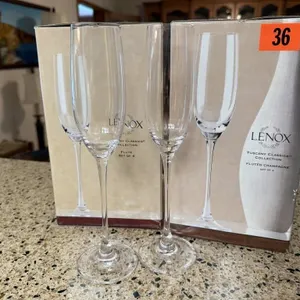 Lenox fluted champagne glasses