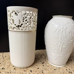 Lenox Glenwood vases (2)
 with 24K gold trim