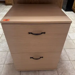 Rolling two drawer filing cabinet
