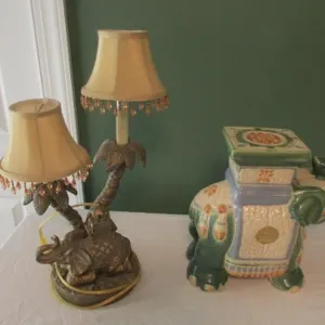Elephant Lamp & Statue