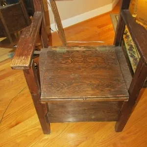 Wooden Antique Potty