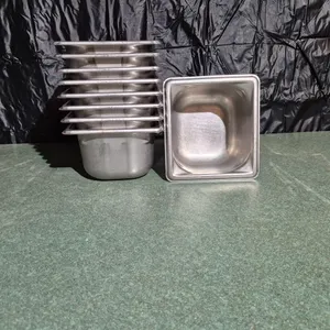 (9) Vollrath Sixth Size 4" Deep Stainless Steel Hotel Pans - Model # 90642 - NSF Approved