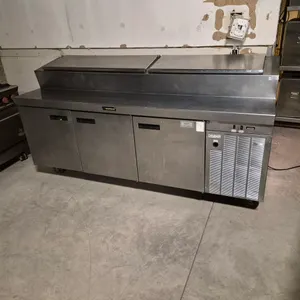 (Runs and Cools) Delfield 92" Refrigerated Pizza Prep Table on Casters - Model # BC48 - 115 Volts...