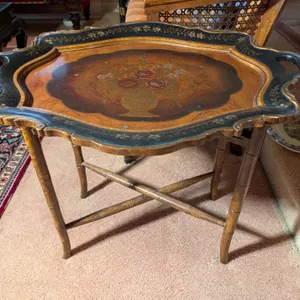Vintage Hand-Painted Tray Table
