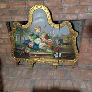 Hand-Painted Fireplace Screen