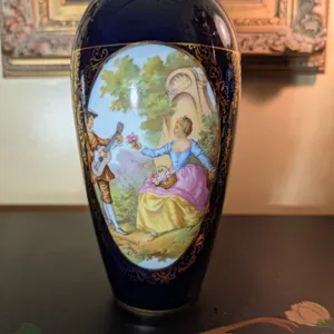 Limoges France Courting Couple Vase