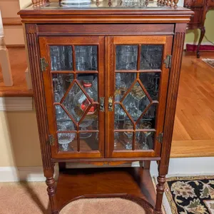 Mahogany Glass Door Curio Cabinet