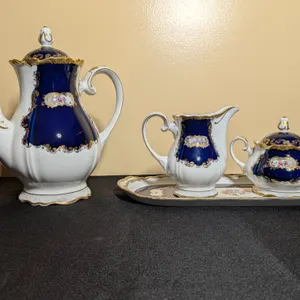 Vintage Reichenbach Echt Kobalt Tea/Coffee Service